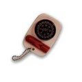 Beige Key Tag w/ Red Whistle & Black Compass (Blank)